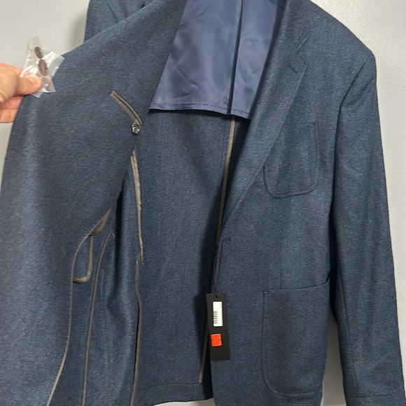 Report Collection Sport Fit Navy Herringbone style Blazer size XL- NWT - Picture 15 of 17